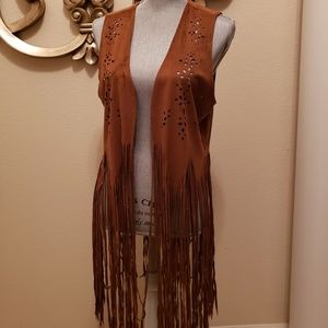 Scully - Fringe faux suede vest